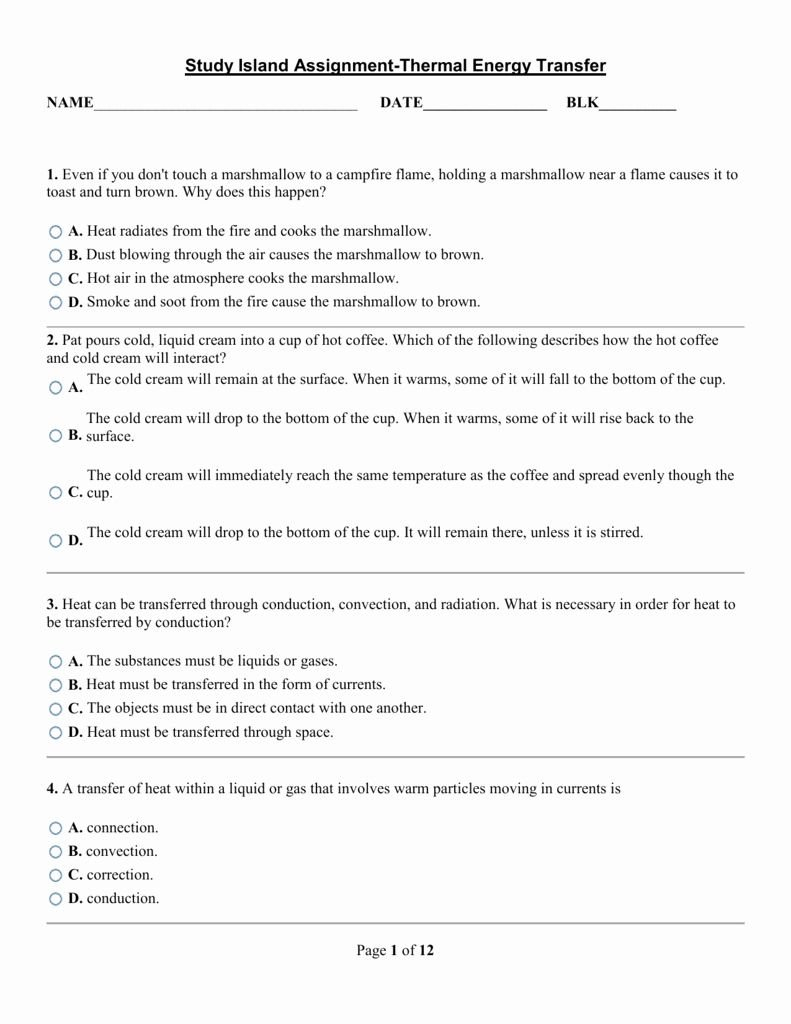 Energy Worksheet 2 Conduction Convection And Radiation Answer Key Throughout Energy Worksheet 2 Conduction Convection And Radiation Answer Key