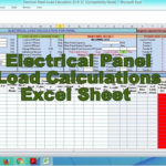 Engineering Xls: Electrical Panel Load Calculations Excel Sheet Intended For Electrical Engineering Excel Spreadsheets