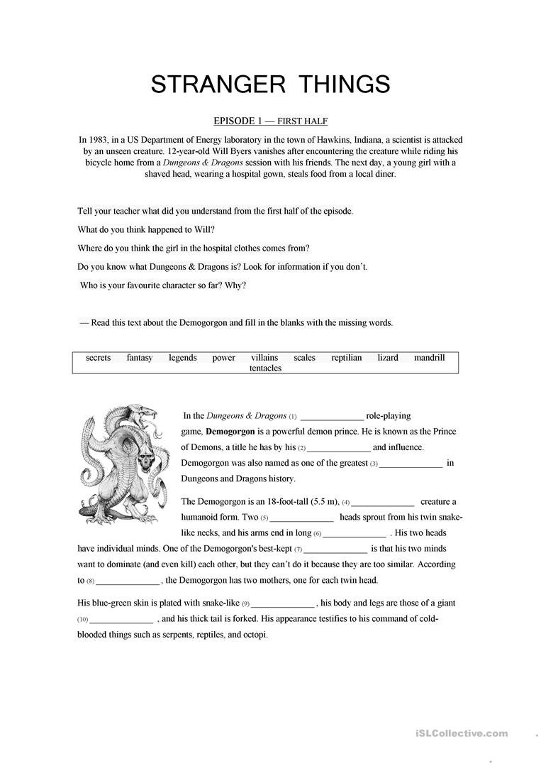 English Esl Fantasy Worksheets  Most Downloaded 22 Results As Well As Realism And Fantasy Worksheets For Kindergarten