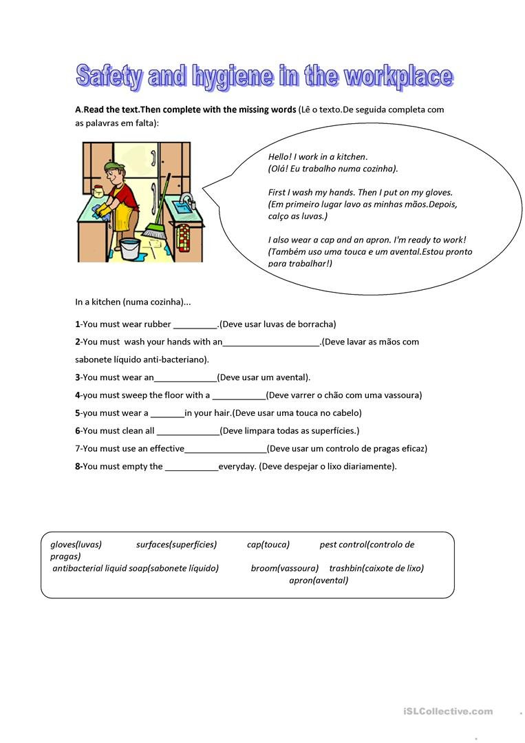 English Esl Kitchen Safety Worksheets  Most Downloaded 2 Results With Kitchen Safety Worksheets