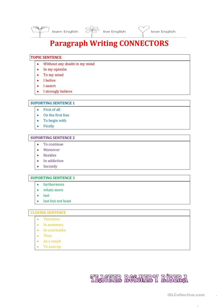 English Esl Paragraph Writing Worksheets  Most Downloaded 20 Results Throughout Paragraph Writing Worksheets