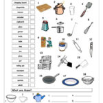 English Esl Vocabulary Kitchen Worksheets  Most Downloaded 11 Results Inside Kitchen Tools Worksheet