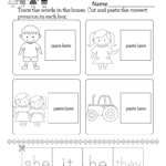 English Grammar Worksheet  Free Kindergarten English Worksheet For Kids Intended For Free English Worksheets