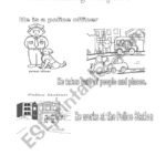 English Worksheets Community Helpers The Police Officer Or Community Helpers Police Officer Worksheet