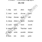 English Worksheets Consonant Digraphs And Consonant Digraphs Worksheets