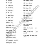 English Worksheets English Numbers For Spanish Speakers Inside Basic English For Spanish Speakers Worksheets