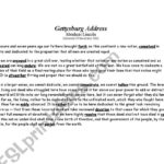 English Worksheets Gettysburg Address With Vocabulary For Gettysburg Address Worksheet