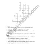 English Worksheets Solar And Lunar Eclipse Crossword Challenge Also Solar And Lunar Eclipses Worksheet