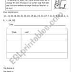English Worksheets Stem And Leaf Plot Pertaining To Stem And Leaf Plot Worksheet