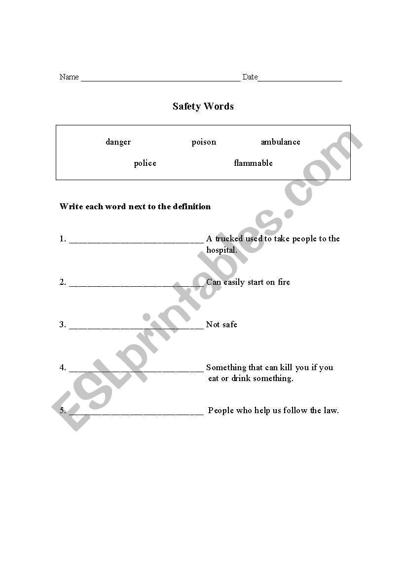 English Worksheets Survival Words Pertaining To Survival Signs Worksheets