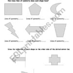 English Worksheets Symmetry And Lines Of Symmetry Worksheet