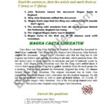 English Worksheets The Magna Carta For Magna Carta Worksheet