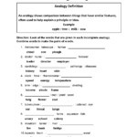 Englishlinx  Analogy Worksheets As Well As Text Features Worksheet 2Nd Grade