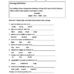 Englishlinx  Analogy Worksheets For Analogy Worksheets For Middle School