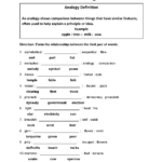Englishlinx  Analogy Worksheets Or Analogy Worksheets For Middle School