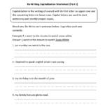 Englishlinx  Capitalization Worksheets For Writing Sentences Worksheets For 1St Grade
