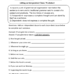 Englishlinx  Clauses Worksheets Intended For Independent And Dependent Clauses Worksheet