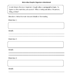 Englishlinx  Graphic Organizers Worksheets Regarding Main Idea And Supporting Details Worksheets Pdf