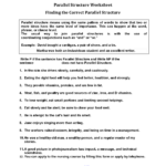 Englishlinx  Parallel Structure Worksheets For Text Structure Worksheet Pdf