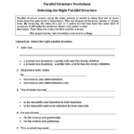Englishlinx  Parallel Structure Worksheets With Parallel Structure Practice Worksheet