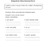 Englishlinx  Prefixes Worksheets Or 5Th Grade Tutoring Worksheets