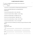 Englishlinx  Rhyming Worksheets And Rhyming Words Worksheets For Kindergarten