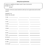 Englishlinx  Rhyming Worksheets Pertaining To Poetry Worksheets Middle School