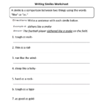 Englishlinx  Similes Worksheets For Metaphor Worksheets Pdf