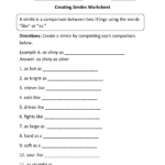 Englishlinx  Similes Worksheets Inside Metaphor Worksheets Pdf