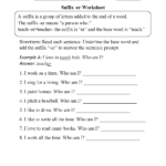 Englishlinx  Suffixes Worksheets Also Teacher Answer Keys And The Worksheets