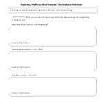 Englishlinx  Text Evidence Worksheets In Citing Textual Evidence Worksheet 6Th Grade