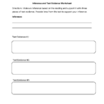 Englishlinx  Text Evidence Worksheets With Textual Evidence Worksheet