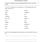 Englishlinx  Theme Worksheets Along With Finding The Theme Of A Story Worksheets