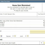 Entering A Sale Of Home With Section 121 Exclusion  Accountants Inside Sale Of Home Worksheet