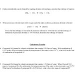Enthalpy Of Reaction And Calorimetry Worksheet  Pdf With Calorimetry Practice Worksheet