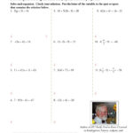 Eq07 Multi Step Equations With Parenthesis  Combining Like Terms And Multi Step Equations Worksheet