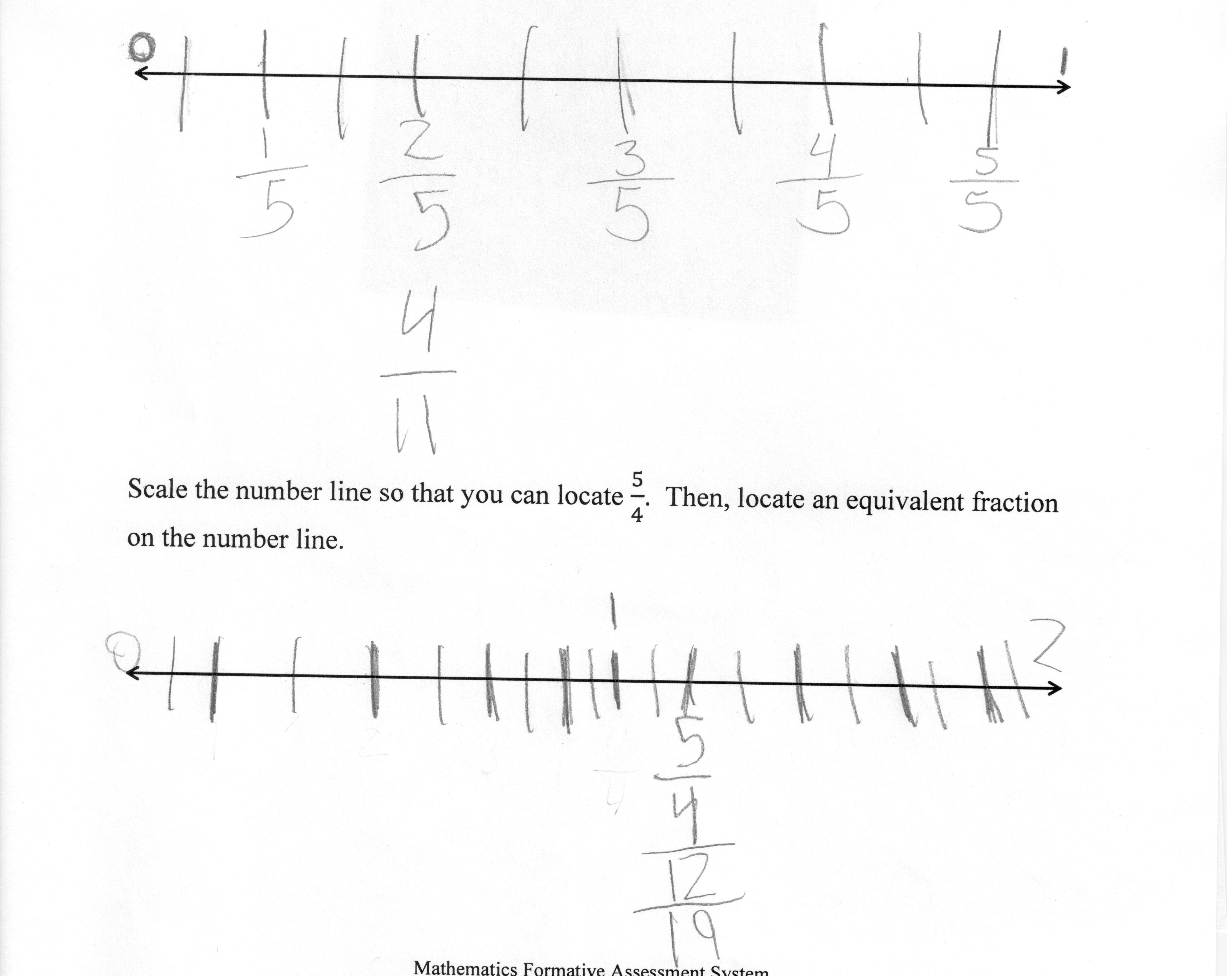 Equivalent Fractions On A Number Line Students Scale Number Lines To And Equivalent Fractions On A Number Line Worksheet