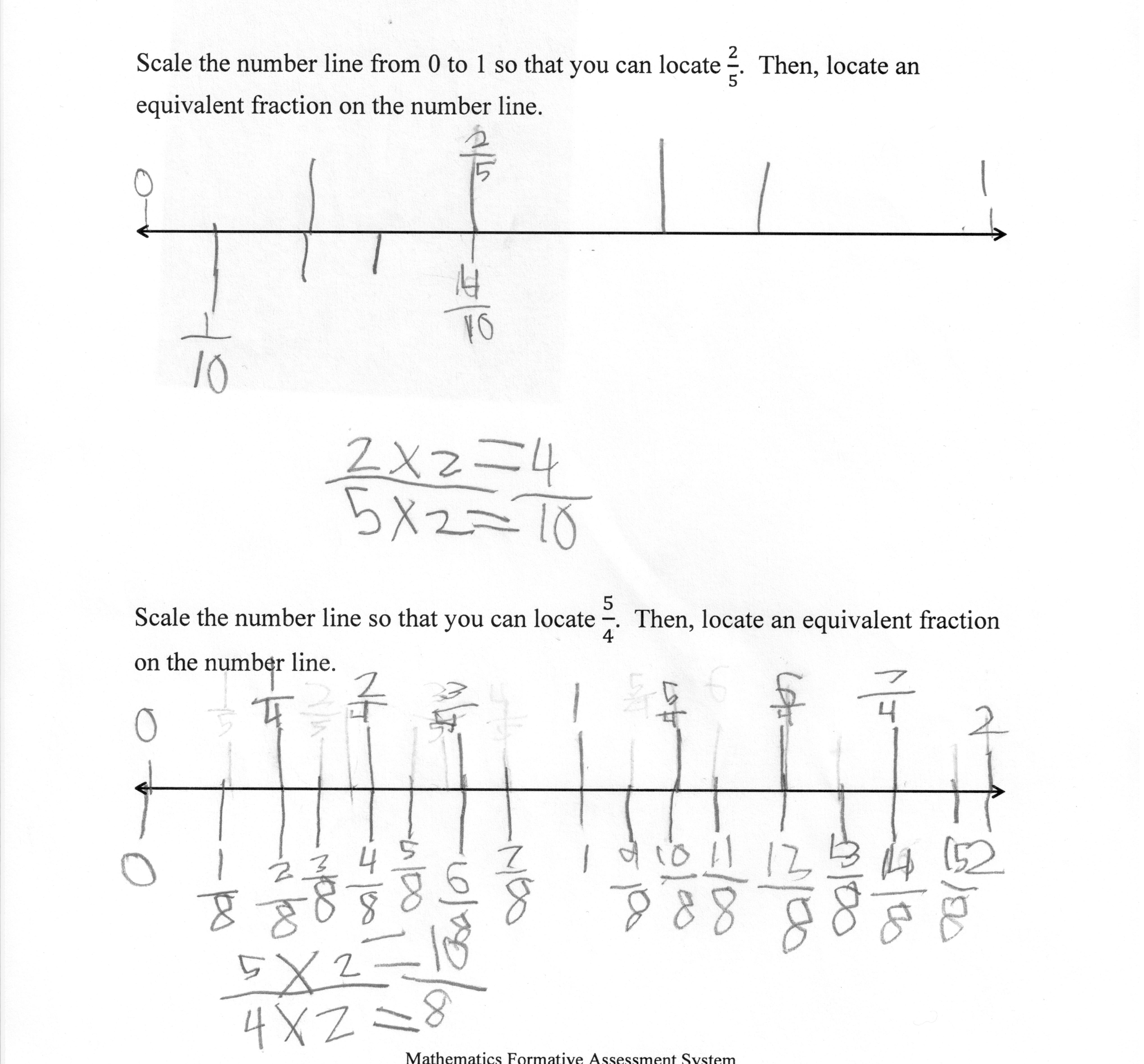 Equivalent Fractions On A Number Line Students Scale Number Lines To Within Equivalent Fractions On A Number Line Worksheet