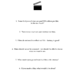 Esl Discussions  Cinema And Film  Eslbase Also Movie Worksheets For The Classroom