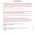 Evaluating Other Energy Sources Answer Key Regarding Energy Resources Worksheet