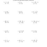 Evaluating Twostep Algebraic Expressions With One Variable A In Two Variable Equations Worksheet