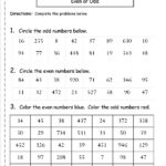 Even And Odd Numbers Worksheets Also Odd And Even Numbers Worksheets