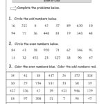 Even And Odd Numbers Worksheets From The Teacher's Guide Regarding Odd And Even Numbers Worksheets
