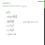 Example 19  Rationalize The Denominator Of 5  3  5  Examples In Rationalizing Denominators Worksheet Answers