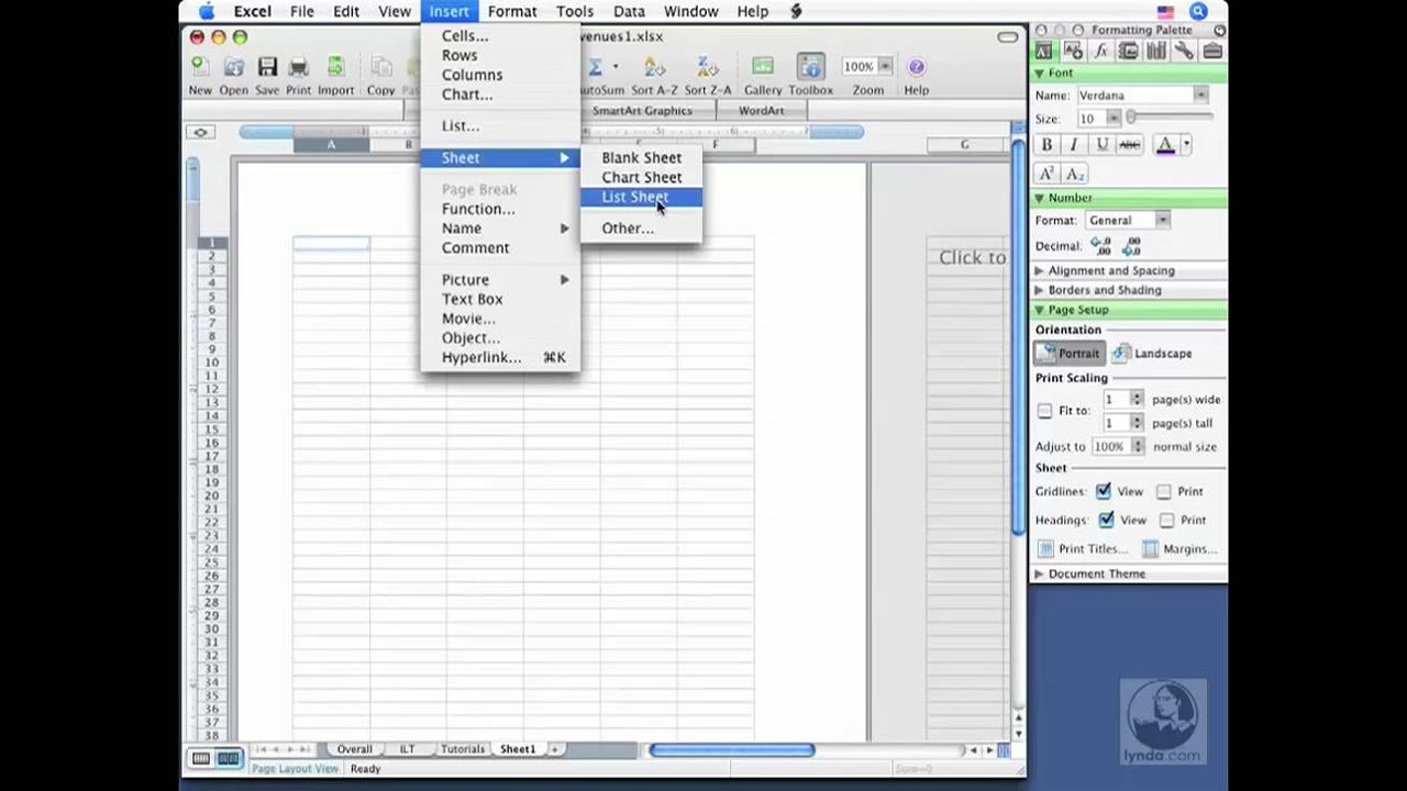 Excel For Mac: Adding And Removing Sheets | Lynda.com   Youtube Regarding Excel Spreadsheet For Macbook Air
