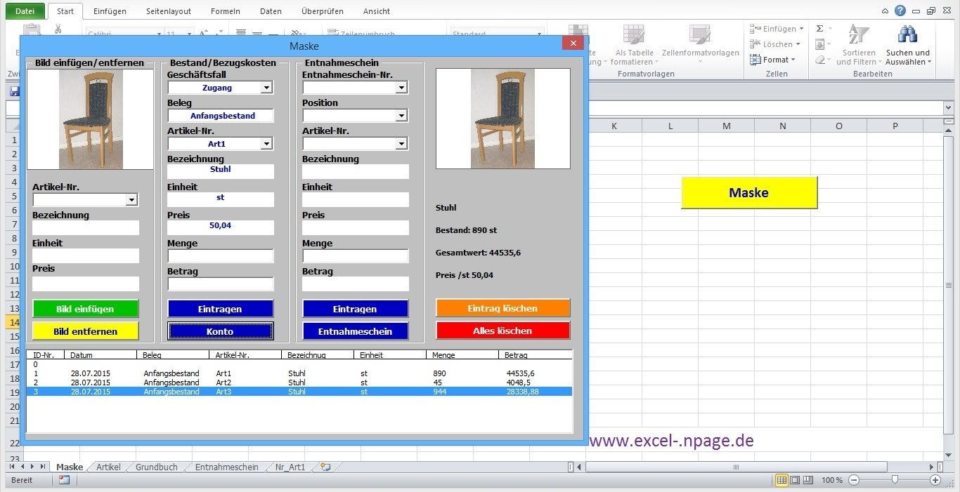 Excel Lagerverwaltung Selbst Erstellen   Design Inside Excel Spreadsheet Erstellen