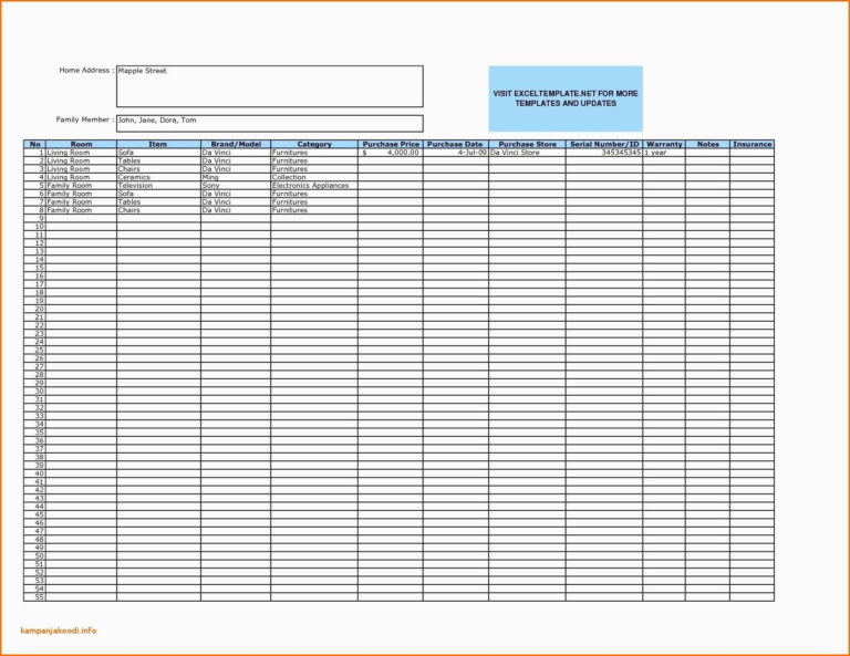 Excel Planungstool Für Tool Inventory Spreadsheet Inventory Sheet ...