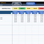 Excel Price Comparison Template | Free Cost Comparison Template In Costing Spreadsheet Template