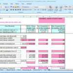 Excel Standard Costing Spreadsheets In Costing Spreadsheet Template