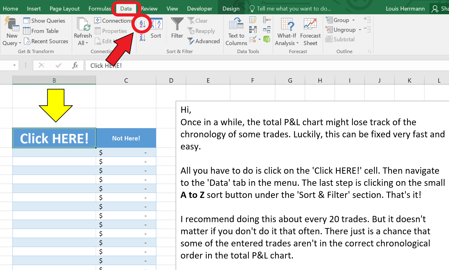 Excel Trading Journal Template Guide | Trade Options With Me Also Iron Condor Excel Spreadsheet